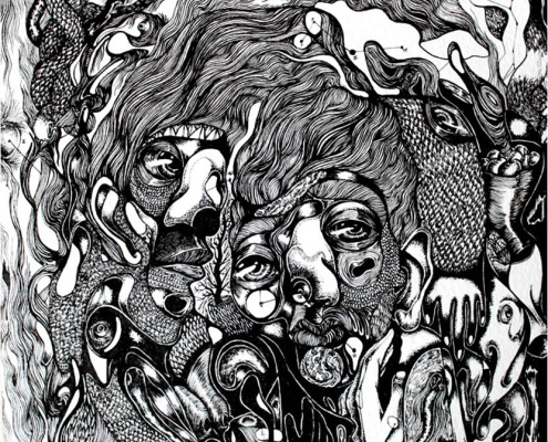 Yves_Murangwa_2014_sans titre_21 x 22_encre acrylique sur papier_courtesy_BABSGalerie